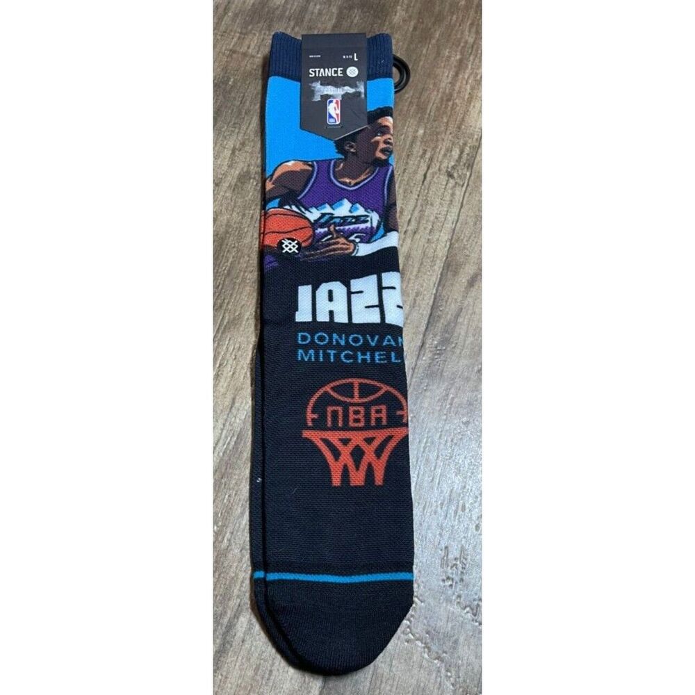 Donovan Mitchell Utah Jazz Stance NBA Socks Adult Large L Mens 9-13